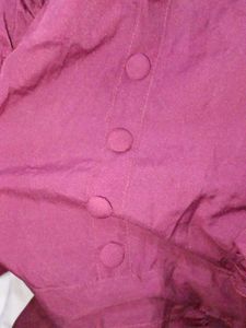 Beautiful Plum Dress with Ruffle Sleeves