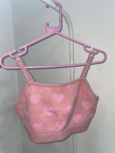 Pink Heart Crop Top