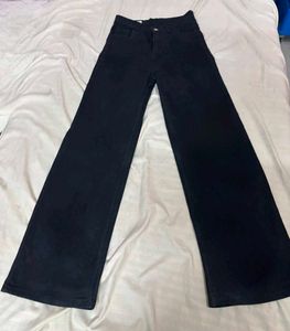 Wide Leg high waist Black Jeans