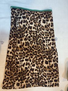 body hugging cheetah skirt