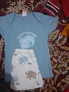 Cute Elephant Baby Romper Set