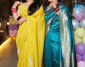 Elegant Yellow Embroidered Saree