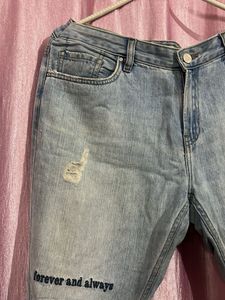 Madame Ripped Graphic Print Jeans