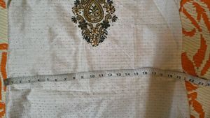 Elegant White Embroidered Kurta