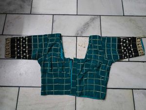 Beautiful Sea Green Check Saree ✨️🦋