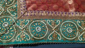 new with tag heavy sari and blouse piece
