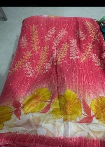 Elegant Floral Print Saree