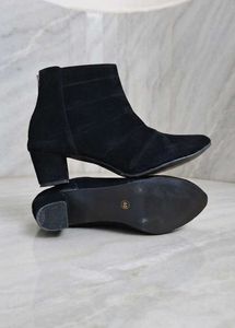 Black Velvet Ankle Boots