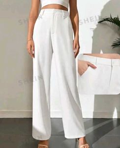 White Wide Leg Trousers