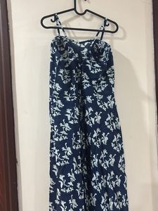 Navy Floral Print Sundress