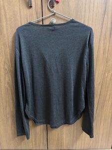 Dark Grey Long Sleeve Top