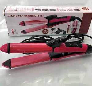 2-in-1 Hair Curler &amp; Straightener