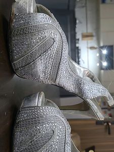 Price Dropped Beautiful Party Wear Silver High Hee