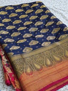 Banarasi Silk Saree with Blouse 😍