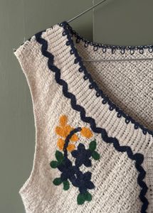 Boho Floral Knit Vest