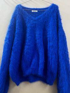 Fluffy V-Neck Sweater
