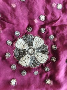 brand new Beautiful Embroidered chiffon Saree