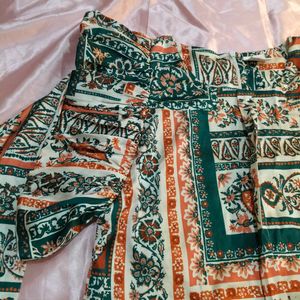 Boho Print Long Sleeve Top