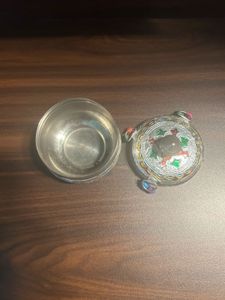 Vintage Enamel Trinket Jewellery Box