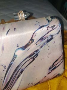 Abstract Print Clutch Bag