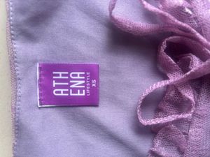 Purple Polka Dot Puff Sleeve Top