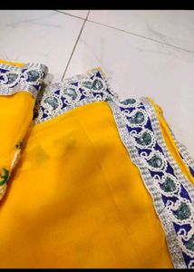 Yellow Saree with Blouse