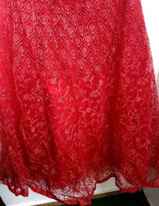 Stunning Red Embellished Lehenga Choli