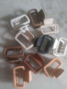 Set of 09 Matte Hair Claw Clips