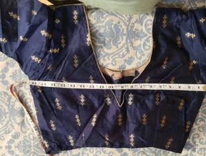 Elegant Navy Blue lahenga choli with Gold Print