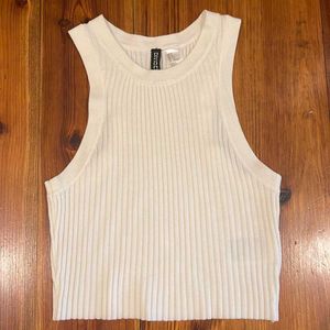 Cream Ribbed H&amp;M TOP