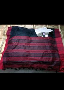 BrandNew GunturHandloom Saree with Striped Pallu