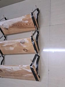 Rustic Wooden Tiered Shelf pick up 3