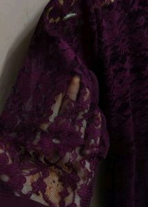 Elegant Purple Lace Dress