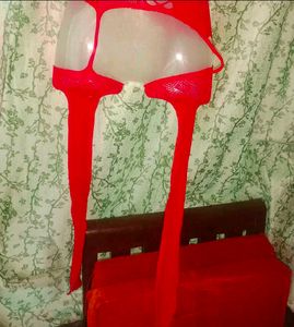 Red Babydoll  body Stocking