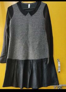 Striped Top with Collar Detail