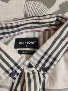 Men's Black &amp; White Checked Altheory Shirt