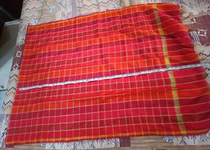 Vibrant Red &amp; Orange Checked Dupatta 😍