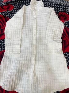 Elegant White Textured Kurta