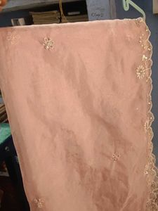 Elegant Pink Embroidered Saree