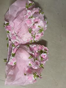 Stunning Pink Floral Lehenga and Blouse
