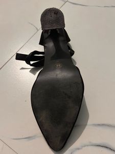 black velvet heels