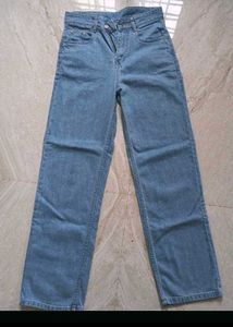 Blue Denim Straight Fit Jeans