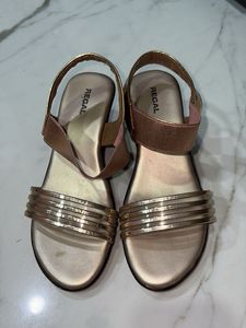 Regal Gold Wedge Sandals