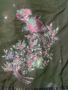 ONION PINK PURE COTTON SUIT FABRIC HANDWORK DUPATT