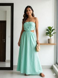 Mint Green Two-Piece Maxi Dress