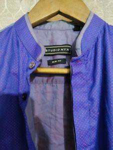 Stylish Dual Tone Purple Party Shirt 38 Slim Fit