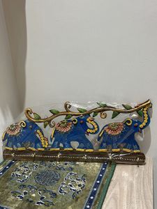 Handcrafted Elephant Wall Decor with key hangers