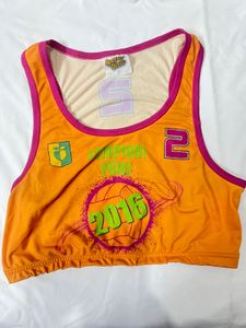 Vibrant Orange Sports Bra Top