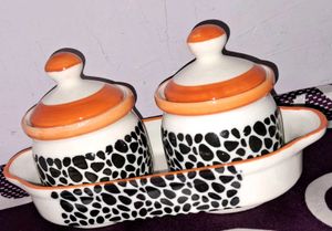 Ceramic Spice Jars Set