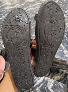 Women's Purple Studded Flip Flops